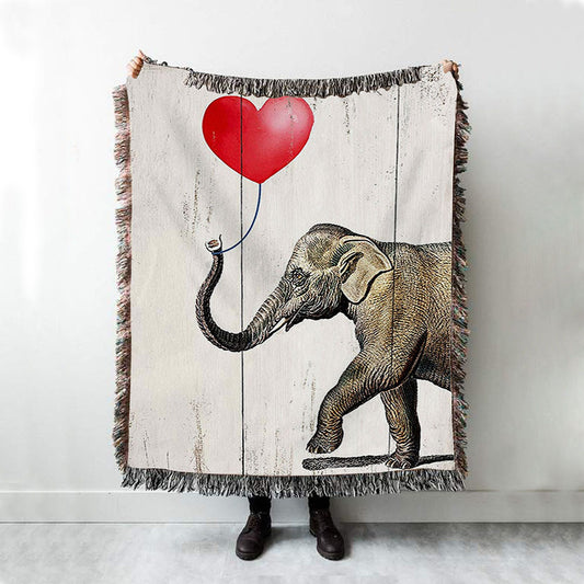 Elephant With Heart Balloon -Home Decor For Women