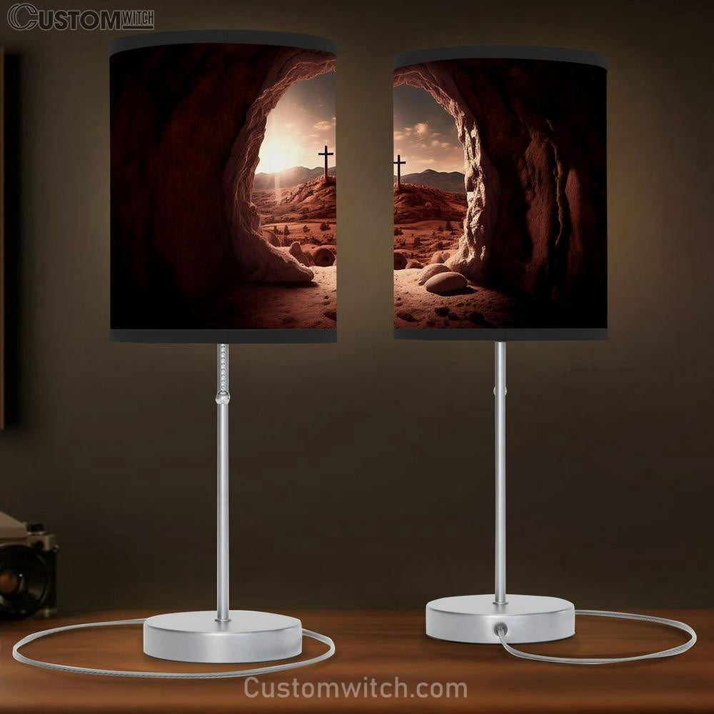Empty Tomb Easter Jesus Christ Table Lamb Pictures - Faith Art - Christian Table Lamb Gift Decor