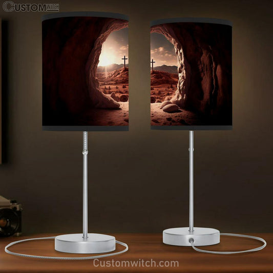 Empty Tomb Easter Jesus Christ Table Lamb Pictures - Faith Art - Christian Table Lamb Gift Decor