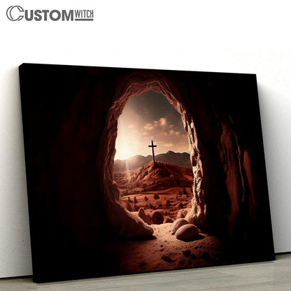 Empty Tomb Easter Jesus Christ Canvas Pictures - Faith Art - Christian Canvas Wall Art Decor