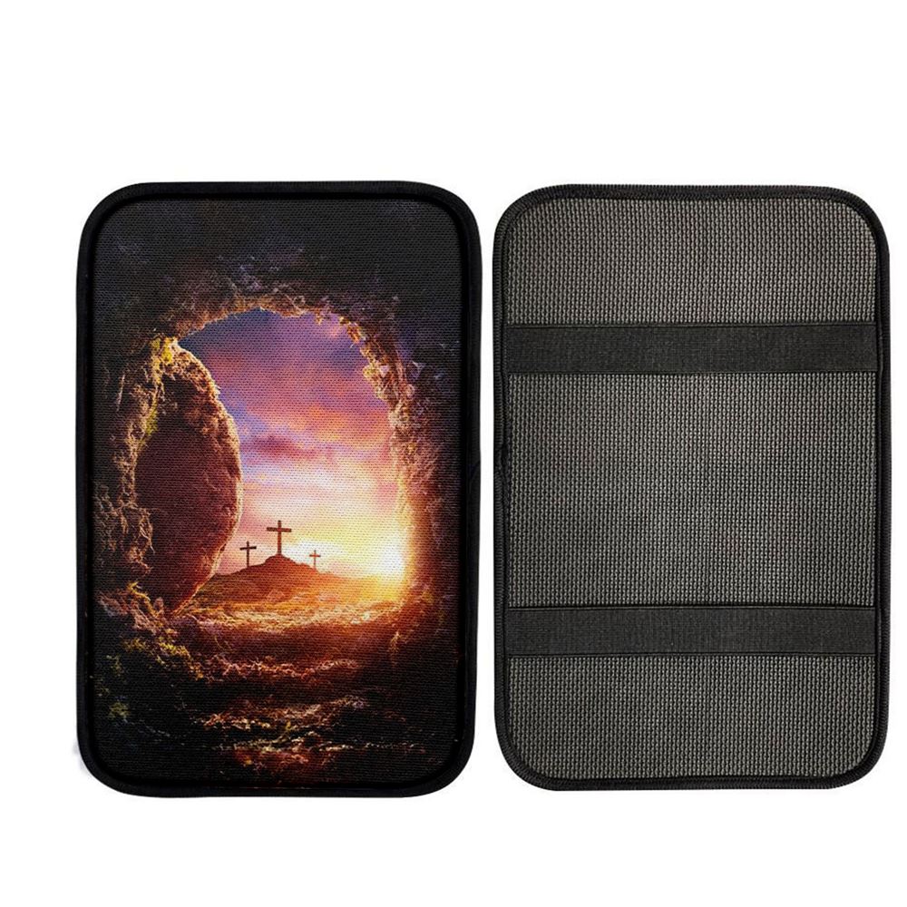 Empty Tomb Of Jesus Christ Car Armrest Pad Pictures - Car Armrest Pad Easter, Christian Car Accessories