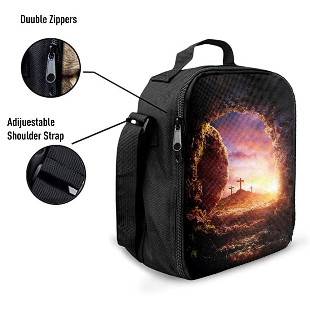 Empty Tomb Of Jesus Christ Lunch Bag, Christian Lunch Bag For School, Picnic, Religious Lunch Bag