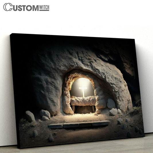 Empty Tomb Resurrection Canvas Pictures - Faith Art - Christian Canvas Wall Art Decor