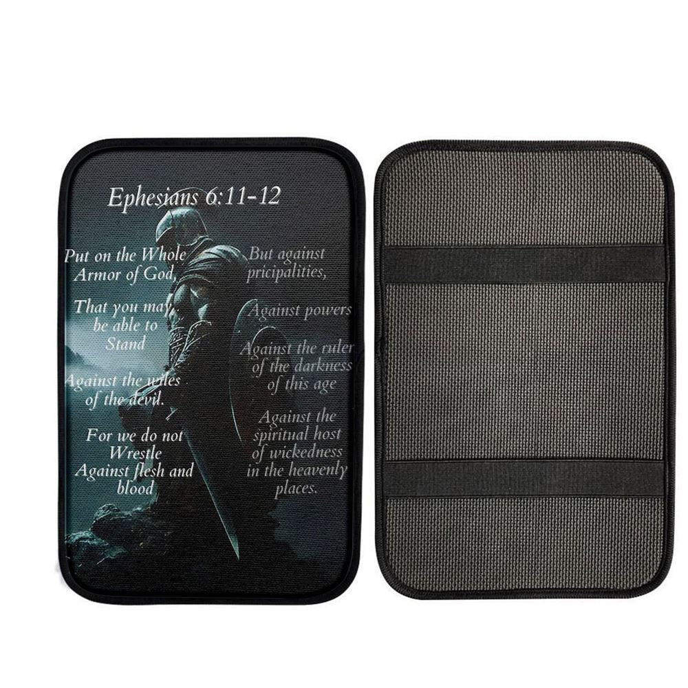 Ephesians 611 The Whole Armor Of God Car Center Console Cover, Christian Car Accessories