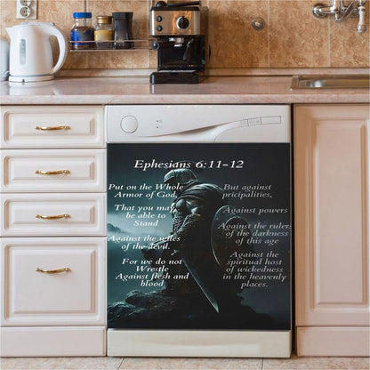 Ephesians 611 The Whole Armor Of God Dishwasher Cover, Christian Home Decor, Religious Kitchen Decor