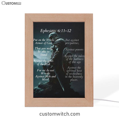 Ephesians 611 The Whole Armor Of God Frame Lamp Art - Christian Home Decor - Religious Art
