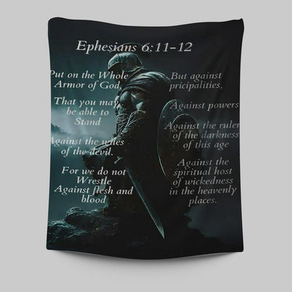 Ephesians 611 The Whole Armor Of God Tapestry Wall Art -  Christian Indoor Wall Tapestries - Religious Art