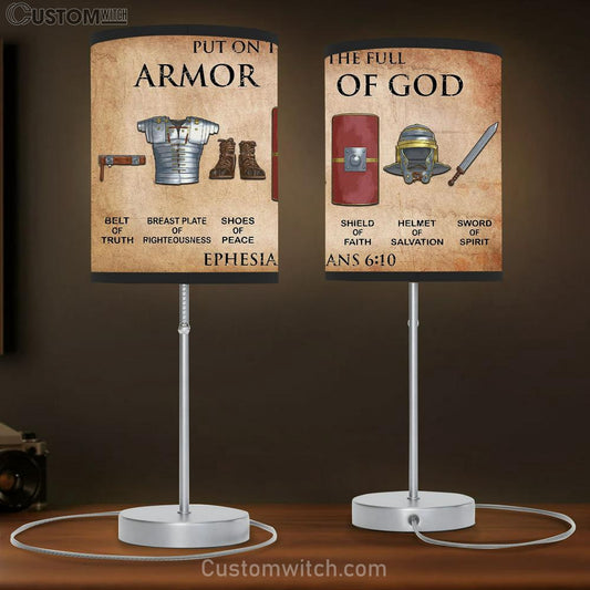 Ephesians 6 10 18 Put On The Full Armor Of God Table Lamb Art - Christian Lamb Gift - Religious Wall Decor
