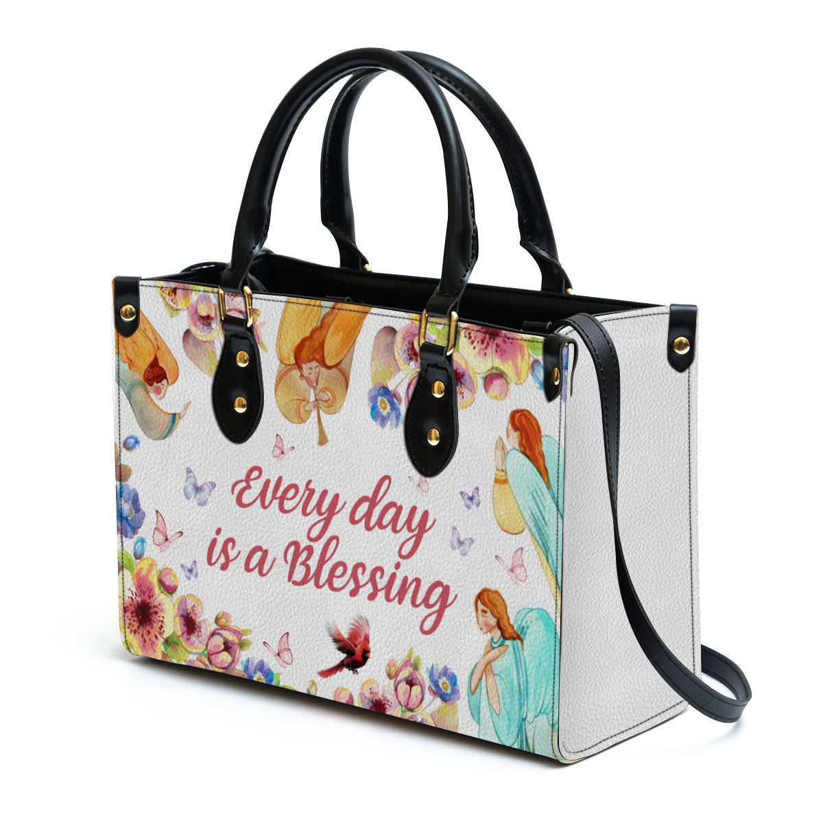 Every Day Is A Blessing Leather Handbag With Handle, Religious Gifts For Women, Women Pu Leather Bag