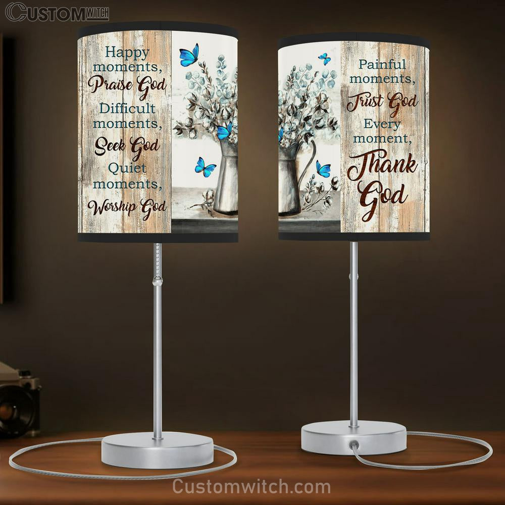 Every Moment Thank God Large Table Lamb Art - Christian Lamb Gift Home Decor - Religious Table Lamb Prints