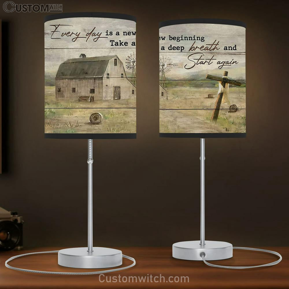 Everyday Is A New Begining Table Lamb Gift - Take A Deep Breath And Start Again Wall Decor - Christian Wall Table Lamb