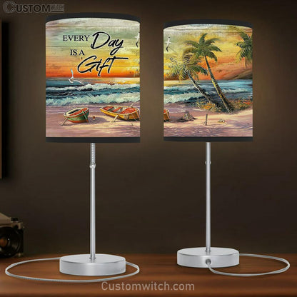 Everyday is a gift Brilliant beach Seagull Table Lamb Gift - Bible Verse Table Lamb - Religious Bedroom Decor