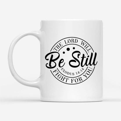 Exodus 1414 The Lord Will Fight For You, Bible Verse Mug, Christian Mug, Bible Mug, Faith Gift, Encouragement Gift
