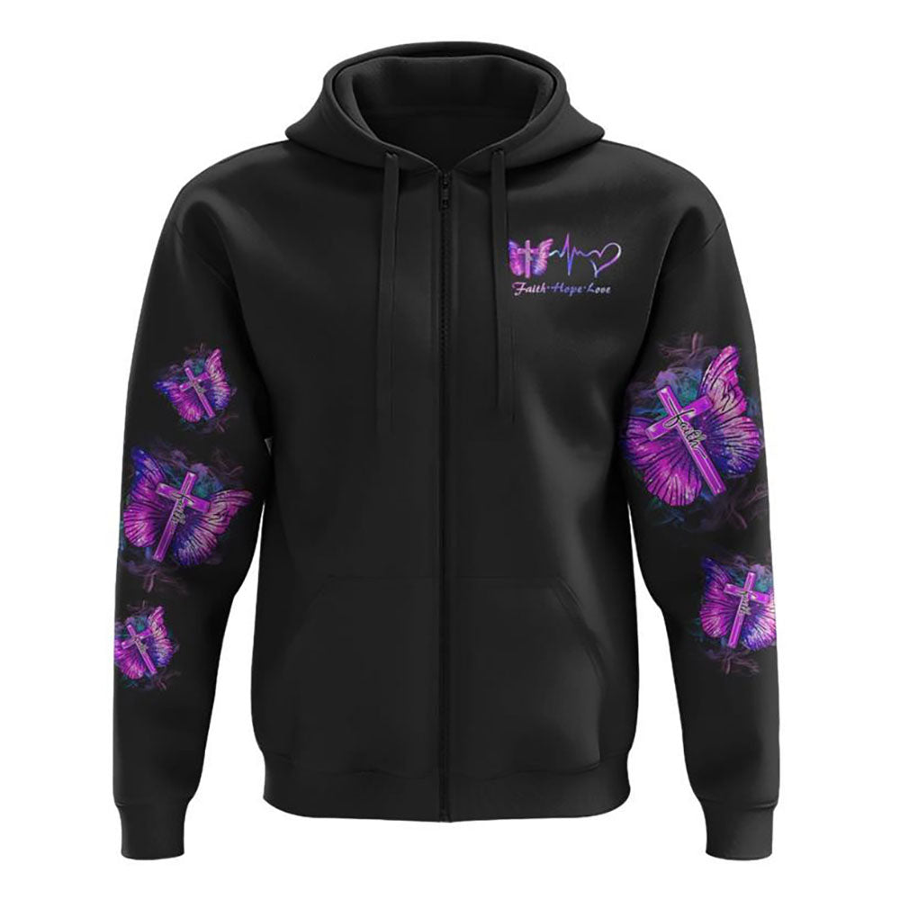 Faith Butterfly Dreamcatcher Galaxy All Over Print 3D Hoodie, Christian Hoodie, Christian Sweatshirt, Bible Verse Shirt
