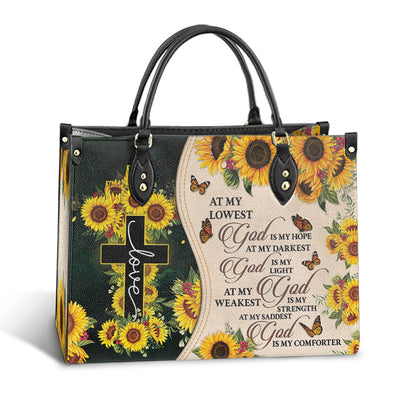 Faith God Is My Light 2 Leather Bag, Women's Pu Leather Bag, Best Mother's Day Gifts