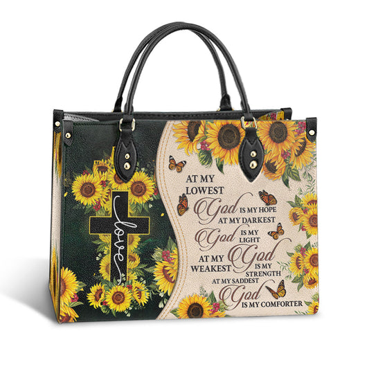 Faith God Is My Light 2 Leather Bag, Women's Pu Leather Bag, Best Mother's Day Gifts