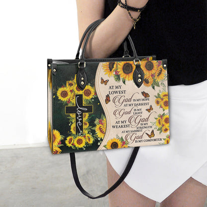 Faith God Is My Light 2 Leather Bag, Women's Pu Leather Bag, Best Mother's Day Gifts