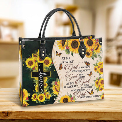 Faith God Is My Light 2 Leather Bag, Women's Pu Leather Bag, Best Mother's Day Gifts