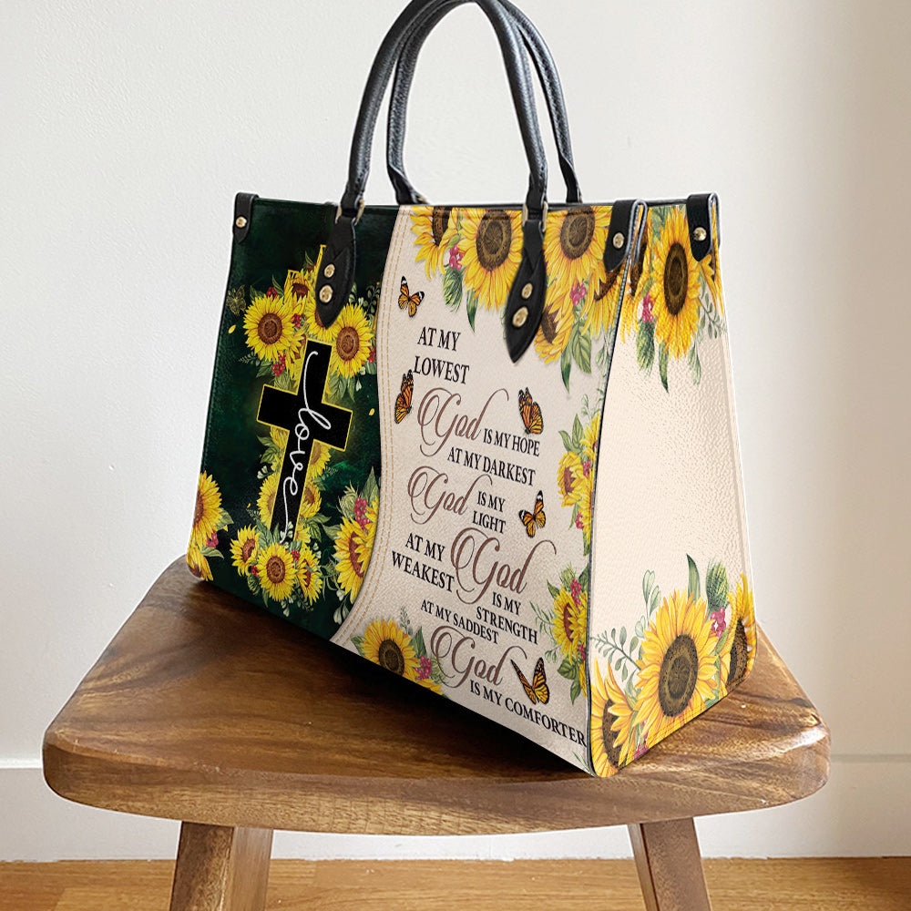 Faith God Is My Light 2 Leather Bag, Women's Pu Leather Bag, Best Mother's Day Gifts