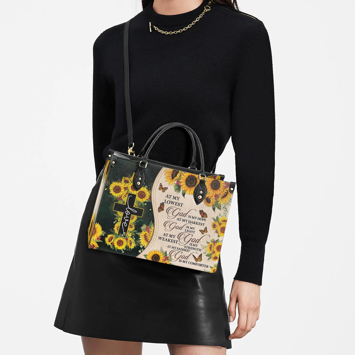 Faith God Is My Light 2 Leather Bag, Women's Pu Leather Bag, Best Mother's Day Gifts