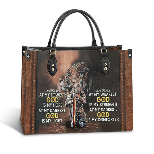 Faith God Is My Light Leather Bag, Women's Pu Leather Bag, Best Mother's Day Gifts
