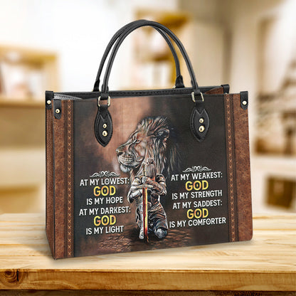 Faith God Is My Light Leather Bag, Women's Pu Leather Bag, Best Mother's Day Gifts