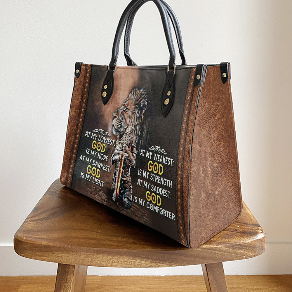 Faith God Is My Light Leather Bag, Women's Pu Leather Bag, Best Mother's Day Gifts