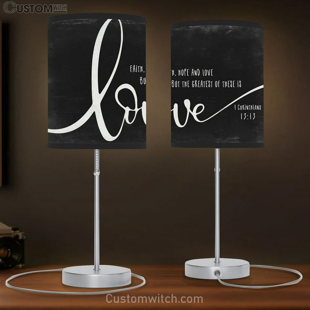 Faith Hope And Love Rustic Farmhouse Table Lamb Prints - Religious Wall Decor - Christian Table Lamb Gift