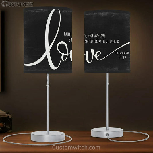 Faith Hope And Love Rustic Farmhouse Table Lamb Prints - Religious Wall Decor - Christian Table Lamb Gift