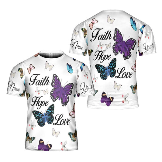 Faith Hope Love All Over Print 3D T-Shirt, Gift For Christian, Jesus Shirt