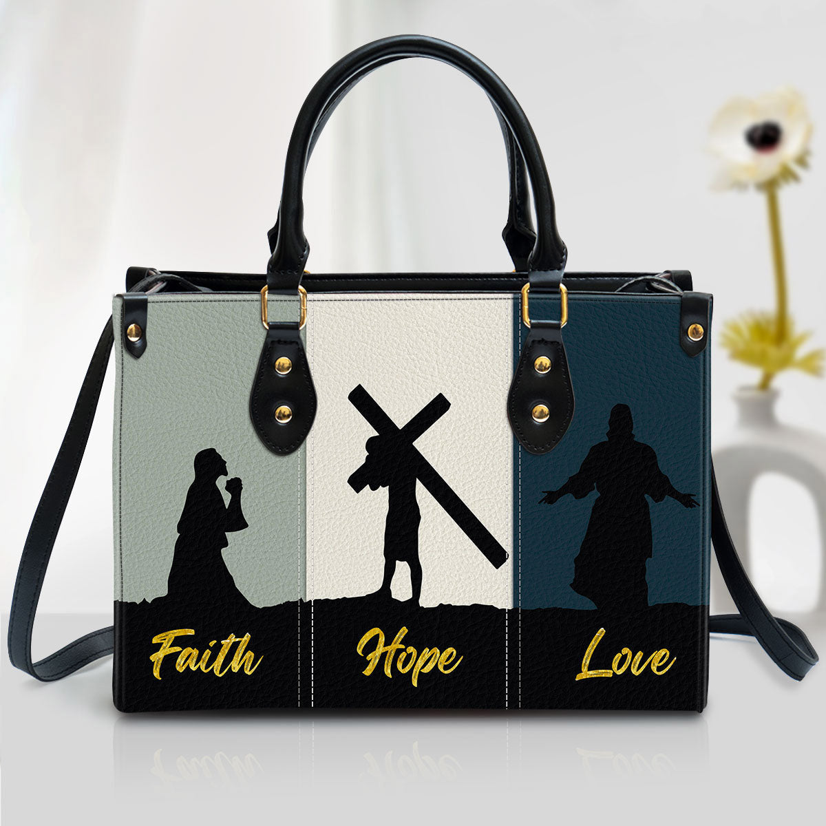 Faith Hope Love, Lovely Leather Bag, Christian Pu Leather Bags For Women