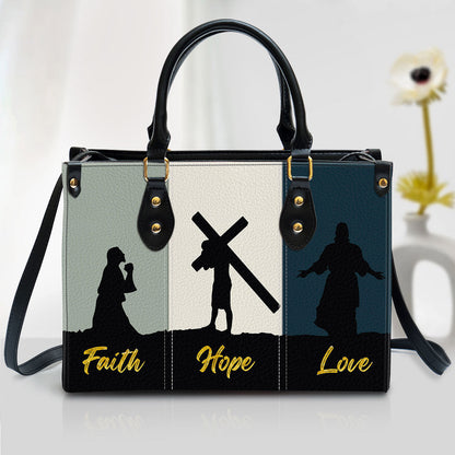 Faith Hope Love, Lovely Leather Bag, Christian Pu Leather Bags For Women