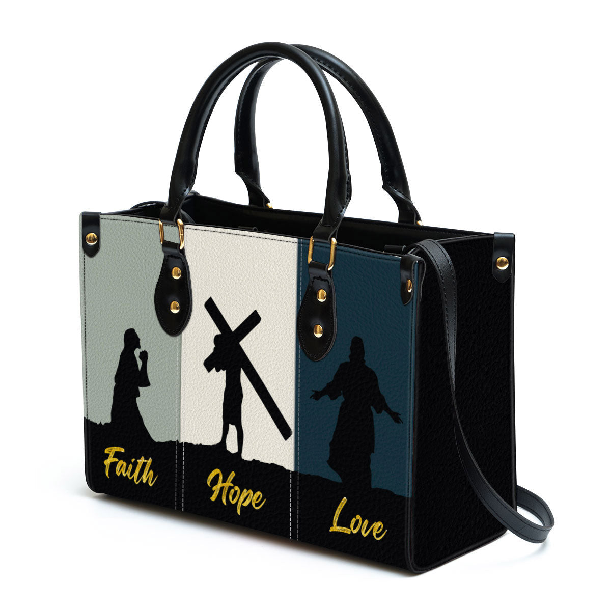 Faith Hope Love, Lovely Leather Bag, Christian Pu Leather Bags For Women