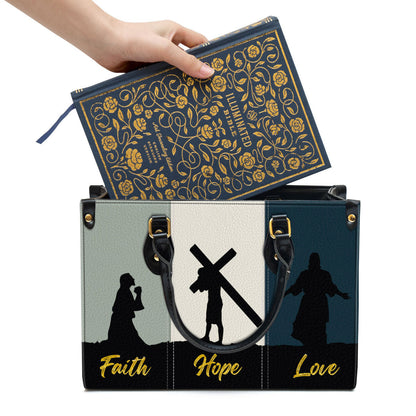 Faith Hope Love, Lovely Leather Bag, Christian Pu Leather Bags For Women