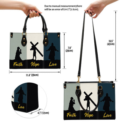 Faith Hope Love, Lovely Leather Bag, Christian Pu Leather Bags For Women