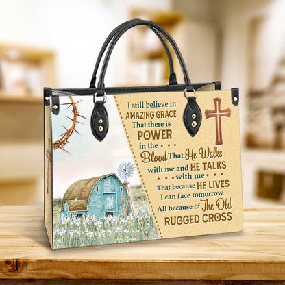 Faith I Still Believe Leather Bag, Women's Pu Leather Bag, Gift For Grandmothers