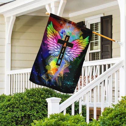 Faith In Jesus Christ Flag, Outdoor Christian House Flag, Christian Flag, Scripture Flag, Garden Banner