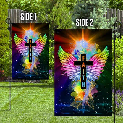 Faith In Jesus Christ Flag, Outdoor Christian House Flag, Christian Flag, Scripture Flag, Garden Banner