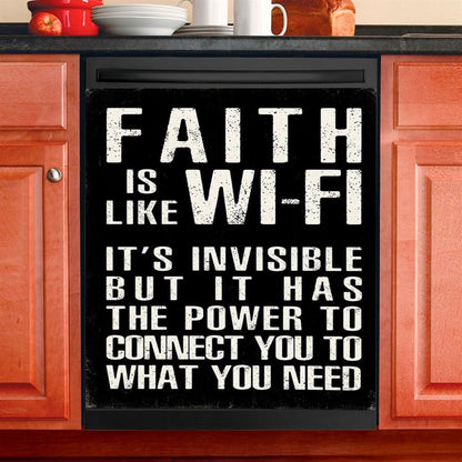 Faith Is Like Wifi Dishwasher Cover, Christian Dishwasher Magnet Cover