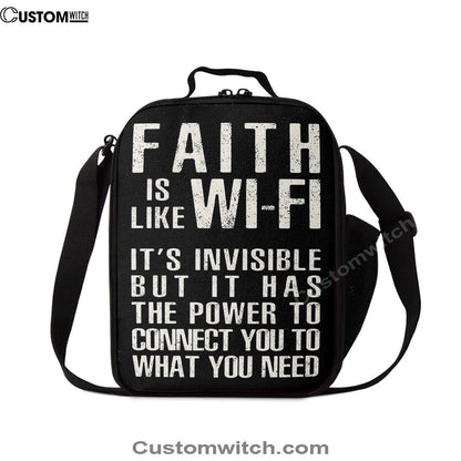 Faith Is Like Wifi Lunch Bag, Christian Lunch Bag, Religious Lunch Box For School, Picnic