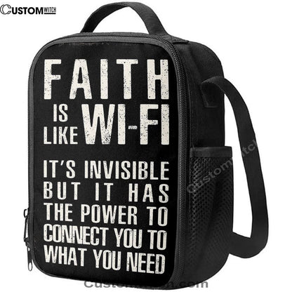 Faith Is Like Wifi Lunch Bag, Christian Lunch Bag, Religious Lunch Box For School, Picnic