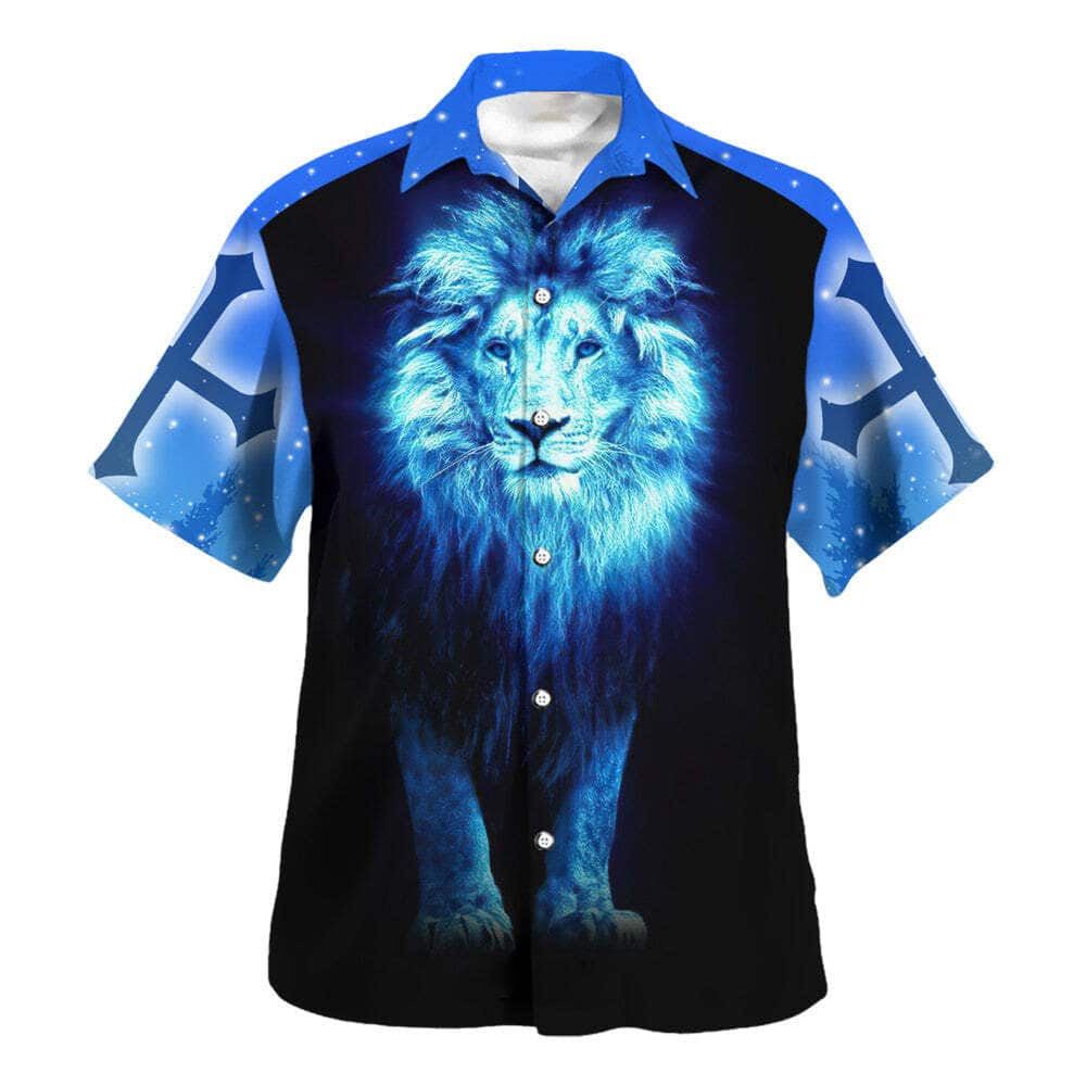 Faith Is Seeing Light Lion Hawaiian Shirt For Men, Christian Hawaiian Shirt, Gift For Christian
