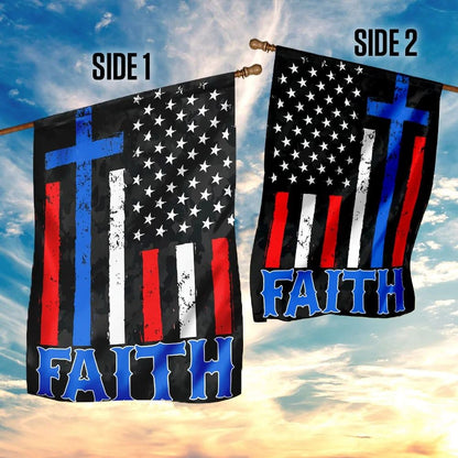 Faith Jesus House Flags, Christian Flag, Scripture Flag, Garden Banner