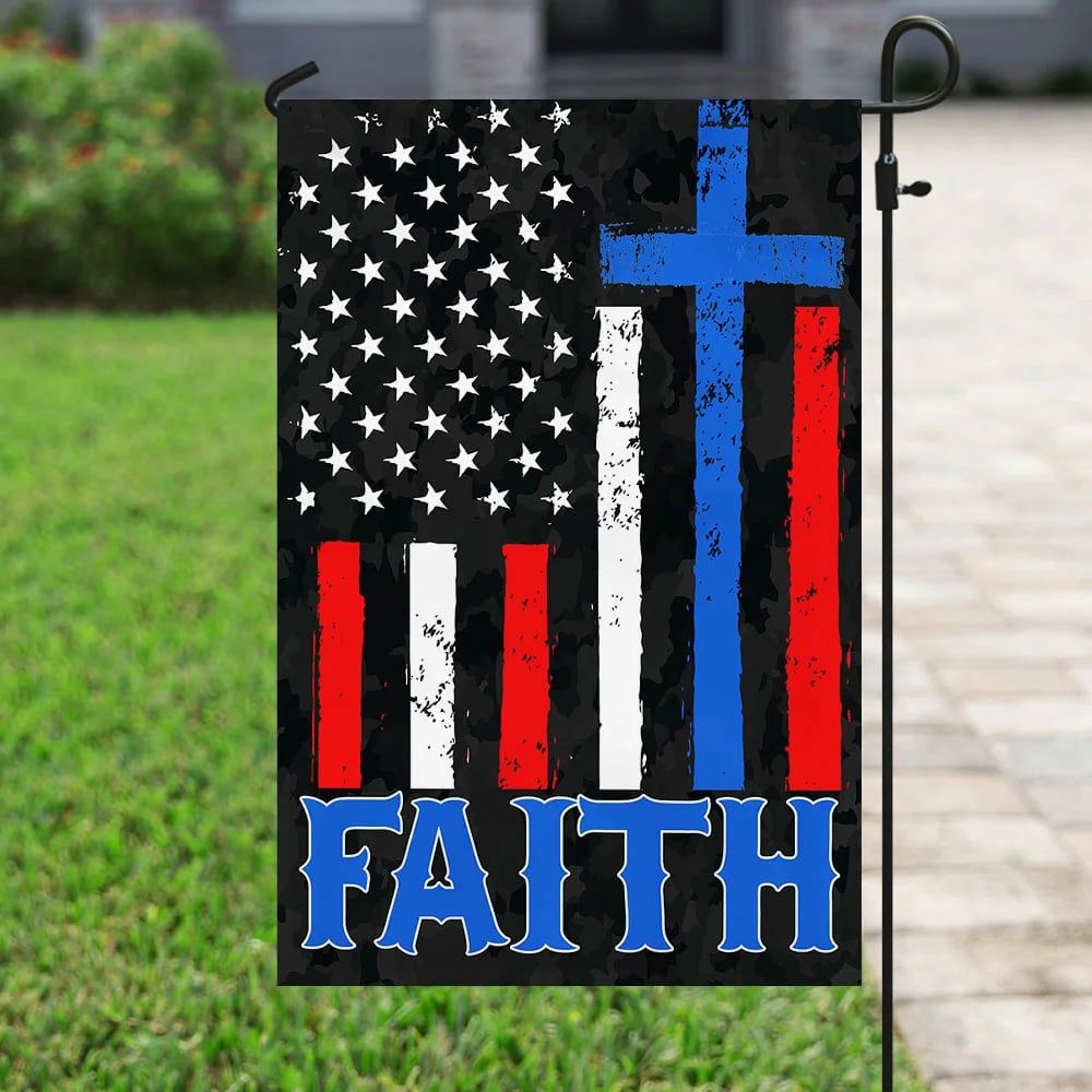 Faith Jesus House Flags, Christian Flag, Scripture Flag, Garden Banner