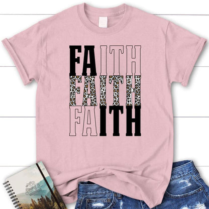 Faith Leopard T Shirt, Blessed T Shirt, Bible T shirt, T shirt Women