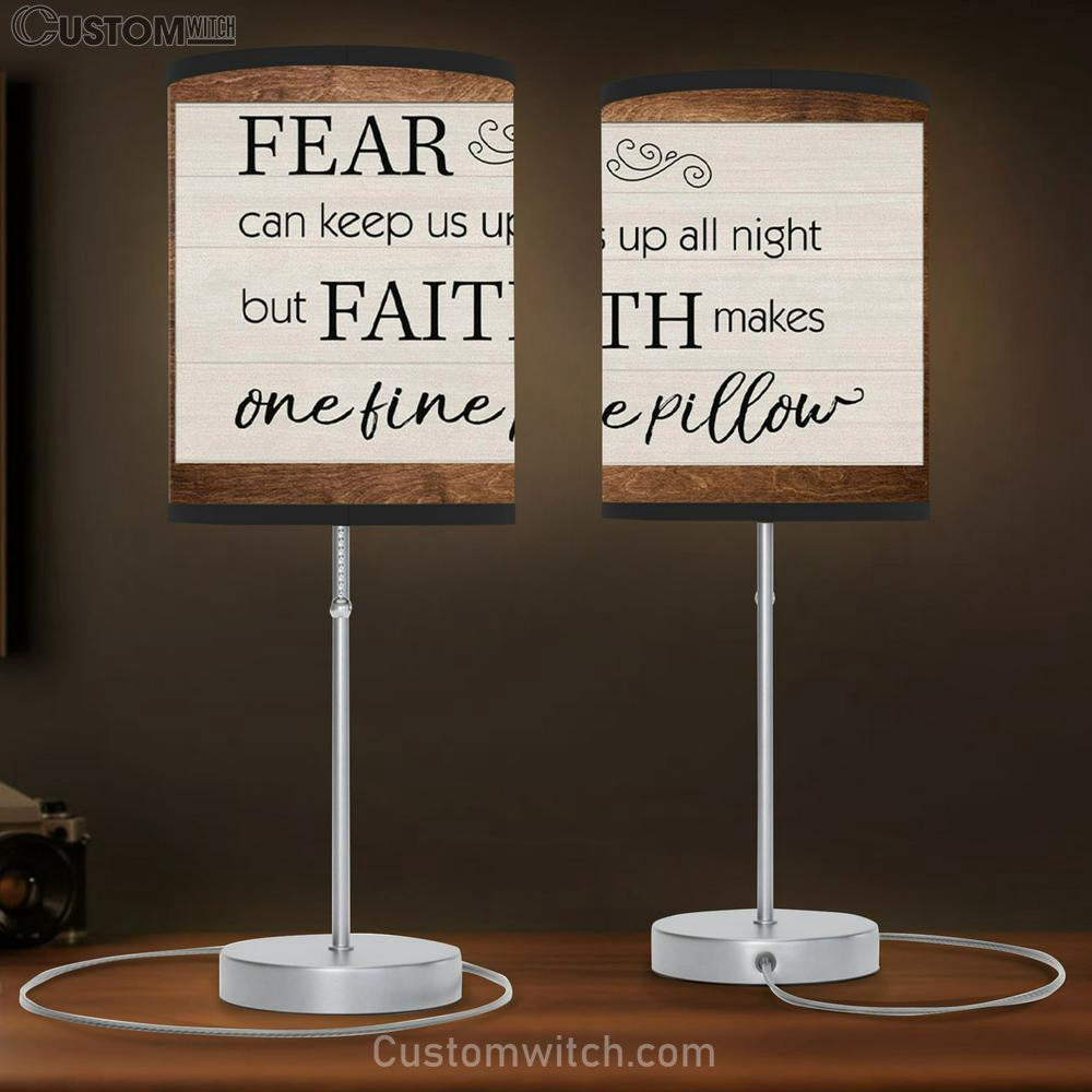 Faith Makes One Fine Pillow Table Lamb Print - Christian Lamb Gift - Christian Bedroom Decor