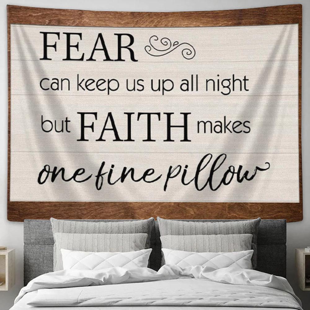 Faith Makes One Fine Pillow Tapestry Print - Christian Wall Art - Christian Wall Decor