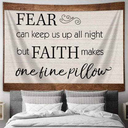 Faith Makes One Fine Pillow Tapestry Print - Christian Wall Art - Christian Wall Decor