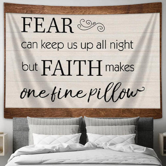 Faith Makes One Fine Pillow Tapestry Print - Christian Wall Art - Christian Wall Decor