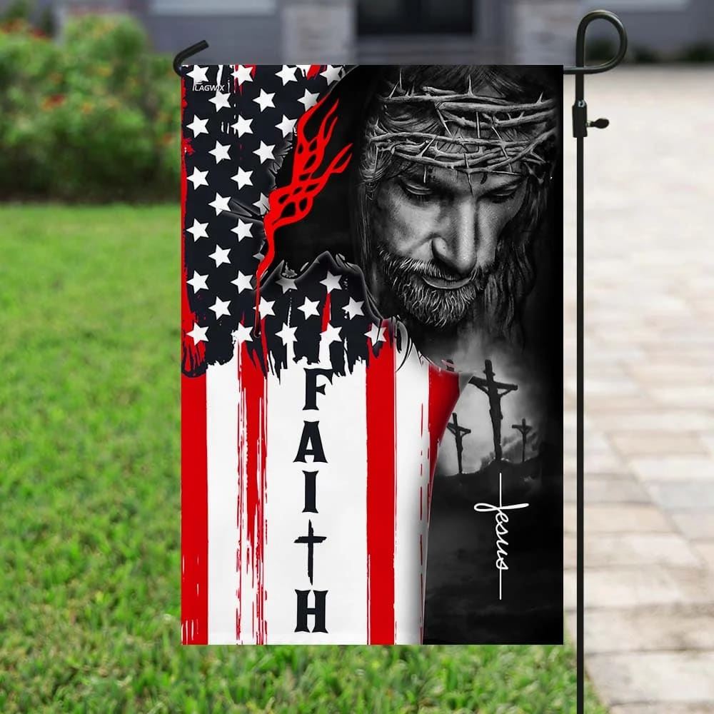 Faith Of Jesus Christ Flag, Outdoor Christian House Flag, Christian Flag, Scripture Flag, Garden Banner